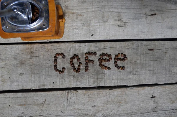 Кава в зернах, я любов попередній — стокове фото