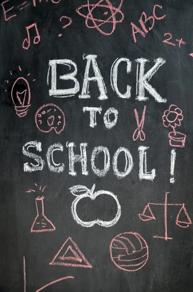 Back to school background, chalk painted