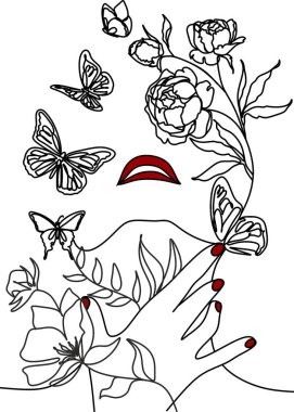 Minimal Face Drawing In Lines. Beautyfull girl face. Attractive young woman portrait female beauty concept. Continuous one line drawing. Black and white vector illustration vector Minimal Face Drawing In Lines. Beautyfull girl face. Attractive young woman portrait female beauty concept. Continuous one line drawing. Black and white vector illustration vector