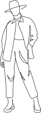 Moda kadını el yapımı vektör çizimi. Tasarım için güzel bir genç kız modeli. Moda, tarz, gençlik, güzellik. Grafik, çizim, çizim, vektör.