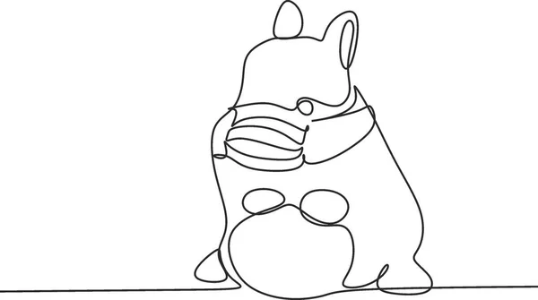 Easter Bunny Desenho Contínuo Uma Linha Linha Cartão Páscoa Art —  Vetores de Stock