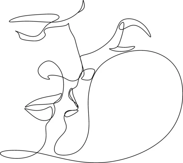 Pareja Amor Vector Set Line Art Estilo Minimalista Adecuado Para — Archivo Imágenes Vectoriales