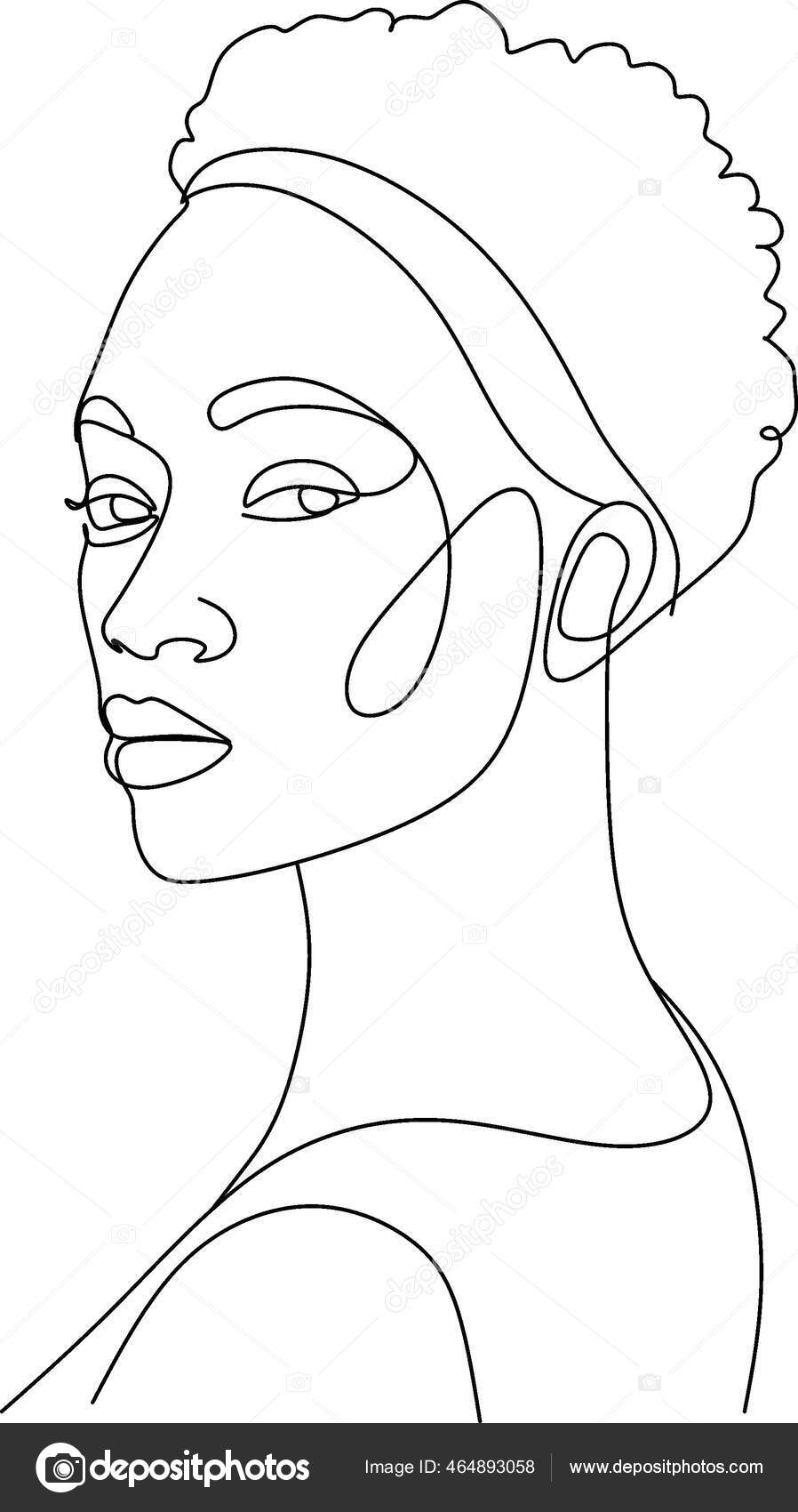 girl face outline