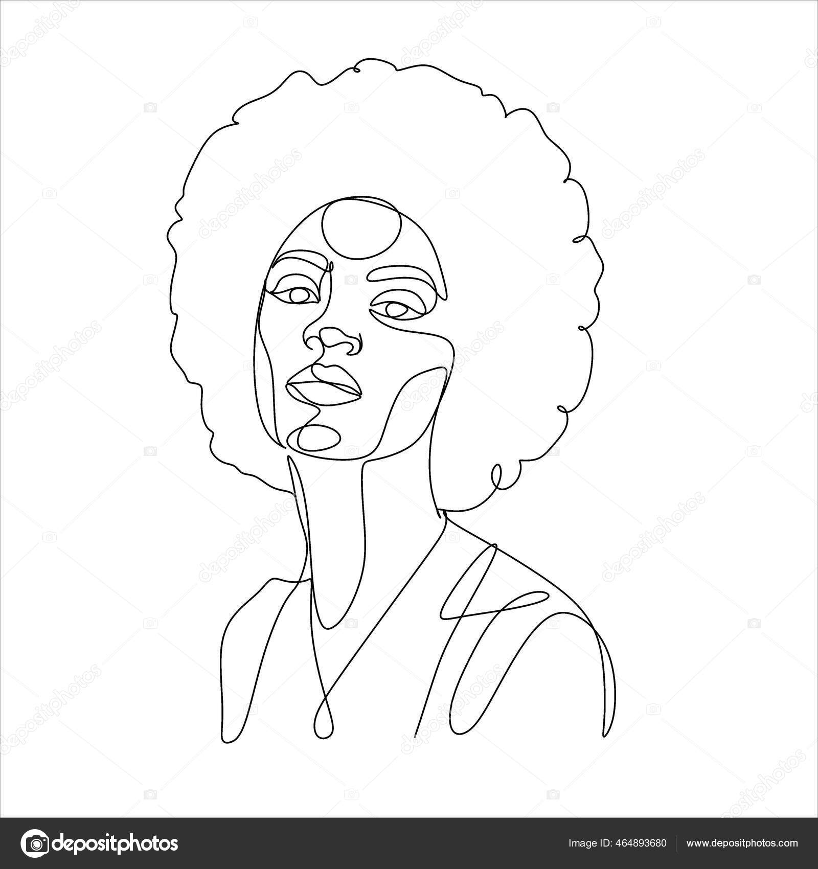 Desenho da face da mulher