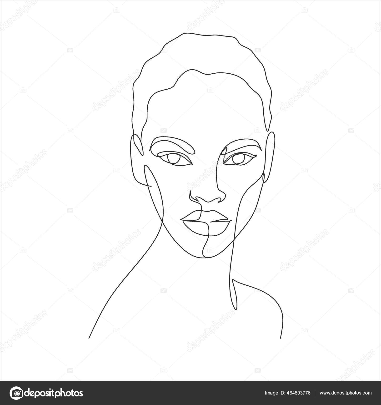 Desenho da face da mulher