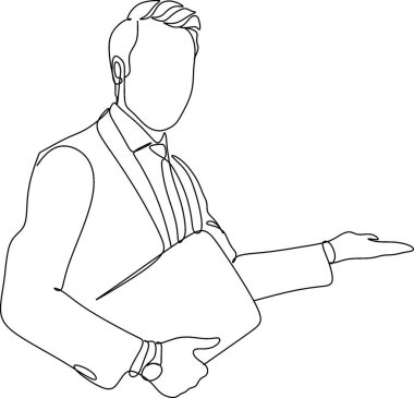 Emlakçının sürekli çizdiği çizimler. Daire sahibine anahtarları veriyor, emlak işi satın alıyor. Ev anahtarlarını emlakçıdan alan (erkek ya da kadın).