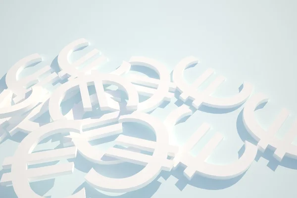 White euros sign — Stock Photo, Image