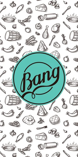 bir bakkal - gıda ve simgeler vektör toplama pişirme için logo