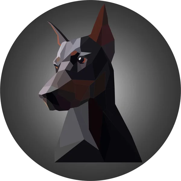 Geometric Doberman — Wektor stockowy