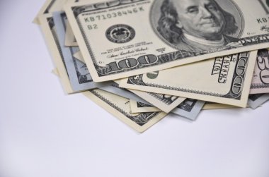 Beyaz bir arka plan üzerinde izole para