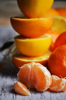 taze narenciye Beyaz ahşap tablo