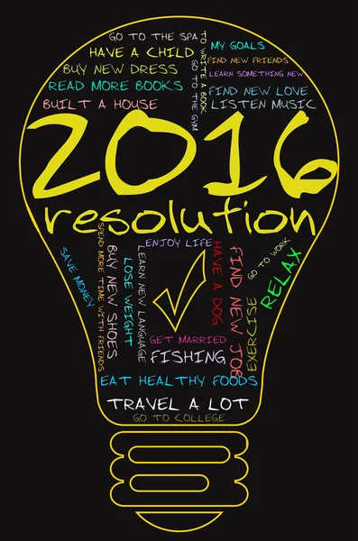 2016 resolution idea on — Stock Photo, Image