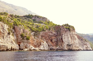 The beach coast of Montenegro clipart