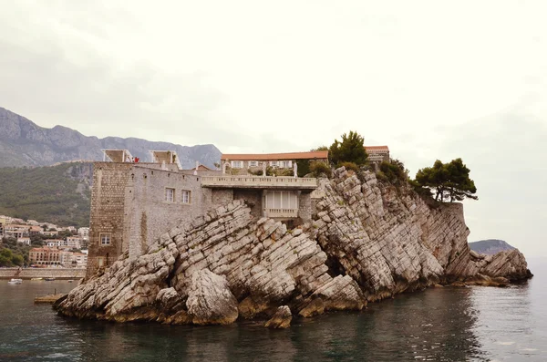 Sveti Stefan Island viewed from the sea in Budva, Montenegro — Stock Photo, Image