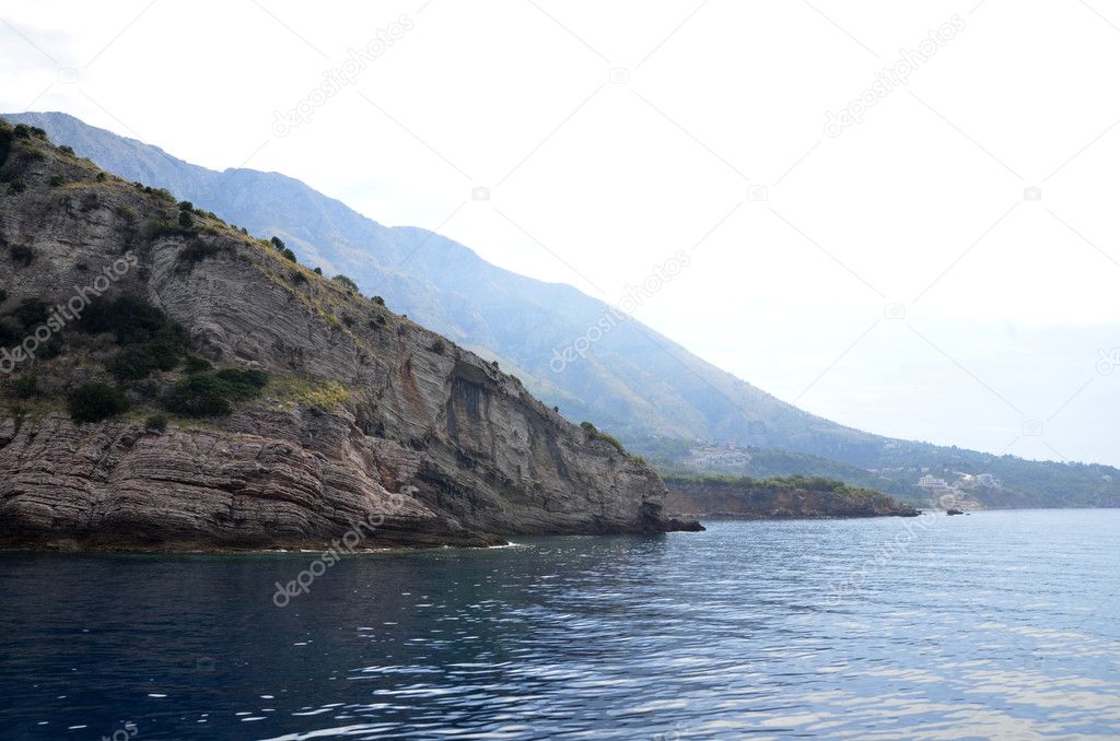 The beach coast of Montenegro