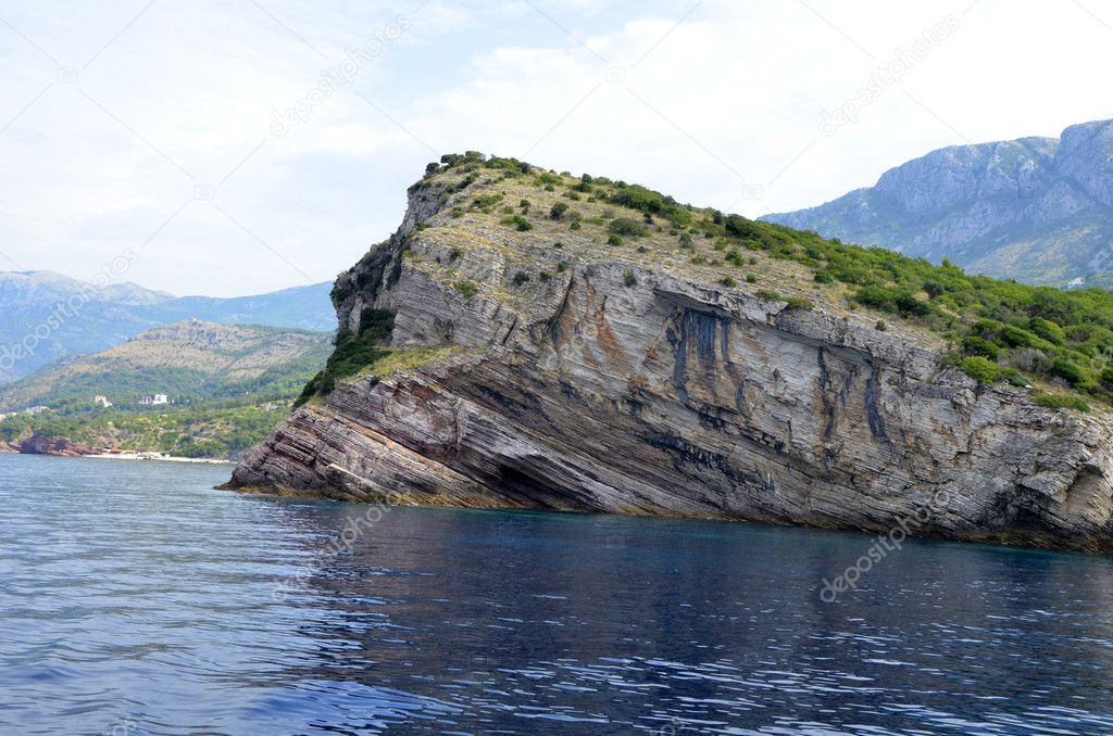 The beach coast of Montenegro
