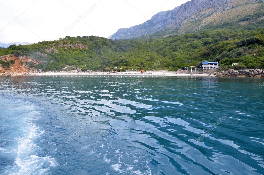 The beach coast of Montenegro