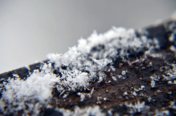 Makro strzał z płatka śniegu — Zdjęcie stockowe