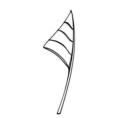 Güzel bir doğum günü kutlaması bayrağı üçgeni. Karalama dijital sanat taslağı. Paket kağıdı, tekstil, kumaş, afiş, poster, kırtasiye, duvar kağıdı, posta, boyama sayfası.