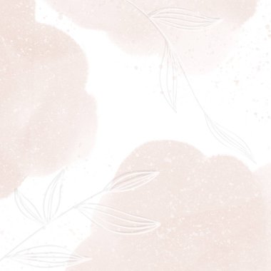 Yaprakları ve damlaları olan rahat, narin kare arka plan sosyal medya paylaşımları ve reklamları için bir eğilim. Dokulu dijital sanat. Tekstil, hikaye, duvar kağıdı, web, kırtasiye, e-posta için yazdır