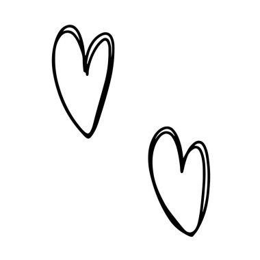 Kawaii, mutlu Paskalya günleri. Sevimli kalpler, sevgililer günü, anne ve bahar günü. Çizgi çizimi vektör sanatı. Etiket, pankart, poster, boyama sayfası, ambalaj, ambalaj kağıdı için yazdır.