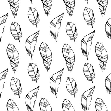 Şirin çizgi tüyleri kusursuz kare şeklinde beyaz arka planda izole edilir. Karalama dijital sanat taslağı. Kumaş, kağıt, ambalaj, tekstil, kartpostal, davetiye, kırtasiye