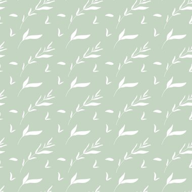 Yeşil geleneksel Asya çay karesi dikişsiz desen yeşil arka planda izole edilir. Dokulu suluboya dijital sanat. Menü, ambalaj, marka, kafe, tekstil, ambalaj kağıdı için yazdır