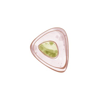 Beyaz arka planda Asyalı pirinç keki mochi yalıtımı. Dokulu suluboya dijital sanat. Çıkartma, kartpostallar, menüler, restoranlar, ambalaj kağıtları, kartpostallar için yazdır