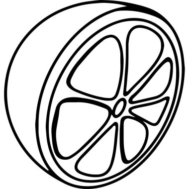 Kawaii narenciye tropikal meyve limonu. Karalama dijital sanat taslağı. Dövme, çıkartma, kartpostal, marka, logo, ambalaj