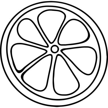 Kawaii narenciye tropikal meyve limonu. Karalama dijital sanat taslağı. Dövme, çıkartma, kartpostal, marka, logo, ambalaj