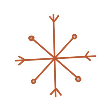 Zarif, büyülü kar tanesi yıldız işareti. Dokusal suluboya dijital sanat. Dövme yazdırma, çıkartma, kartpostal, sosyal medya paylaşımı, ambalaj, marka