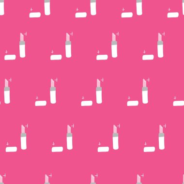 Kusursuz tekrarlama vektörü kızlar için güzel pembe ruj deseni. 