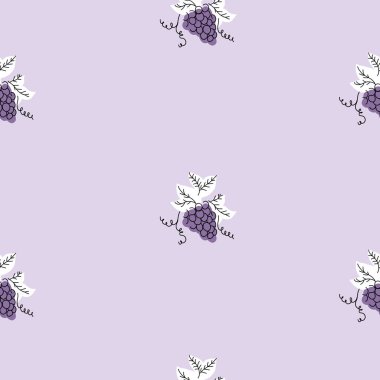 Sarmaşıklarla tekrarlanan üzüm deseninin kusursuz vintage vektör dokusu.