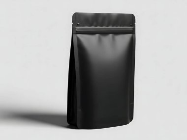 Resealable Fermuarlı Siyah Stand-Up Poşet Paketi