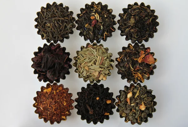 Verschillende soorten thee — Stockfoto