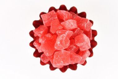 Kurutulmuş ananas (şekerlenmiş meyve) şeklinde düşündüm