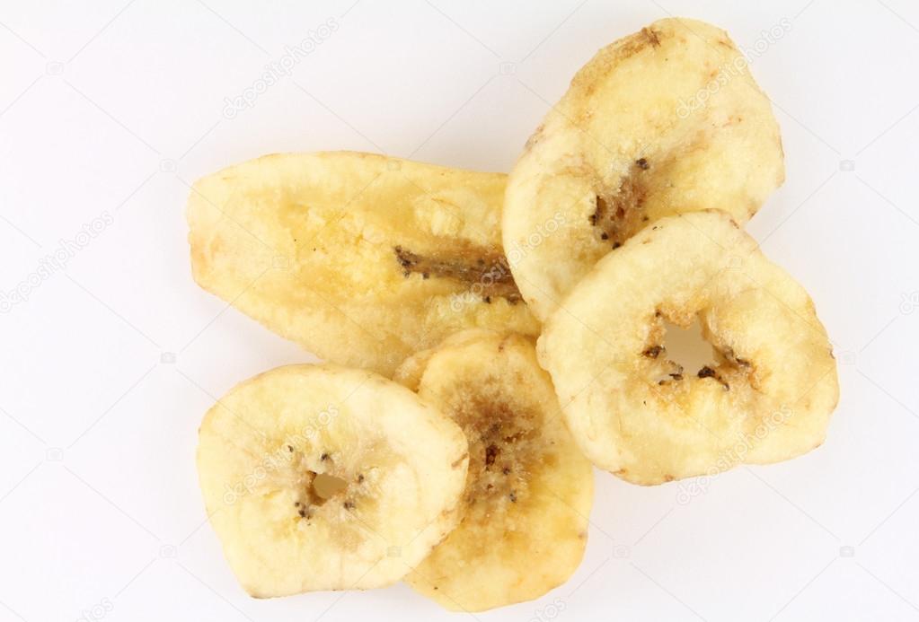 Handful of banana chips 