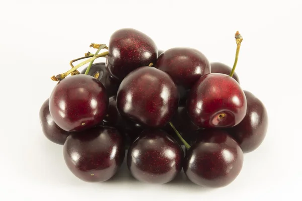 Handful of dark red sweet cherry — Stock Photo, Image