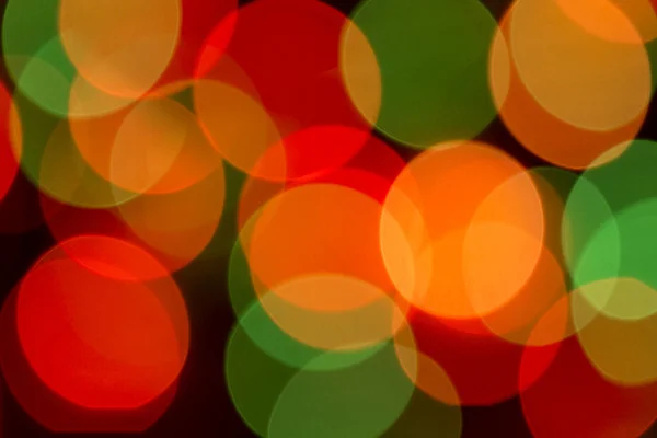 Renkli bokeh Noel ağacı (Noel ışıkları çelenk)