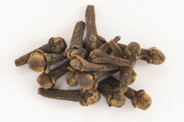 Karanfil (baharat) beyaz arka plan üzerinde