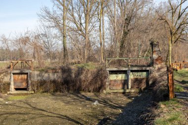 Robecco Konsolosu Naviglio (MI), İtalya - 01 Nisan 2021: Robecco Konsolosu Naviglio, Milano, Lombardy, İtalya