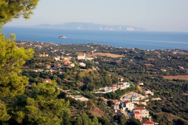 Kefalonia - Yunanistan - 15 Ağustos 2025: İç manzara, Kefalonia, Yunanistan.