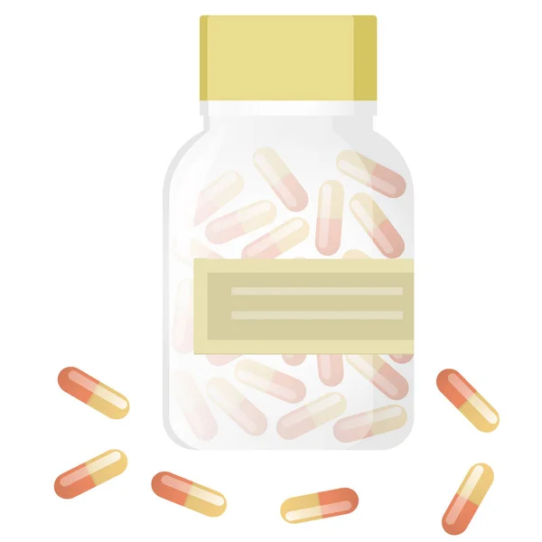 Vitaminler şeffaf bir tüpte.
