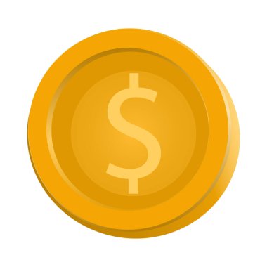 Altın paranın vektör illüstrasyonu.