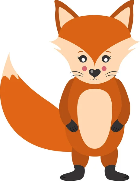 Illustration Red Haired Baby Fox — Stock Vector