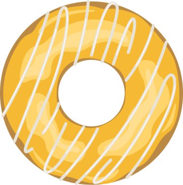 Sarı jöleli lezzetli bir donut tasviri.