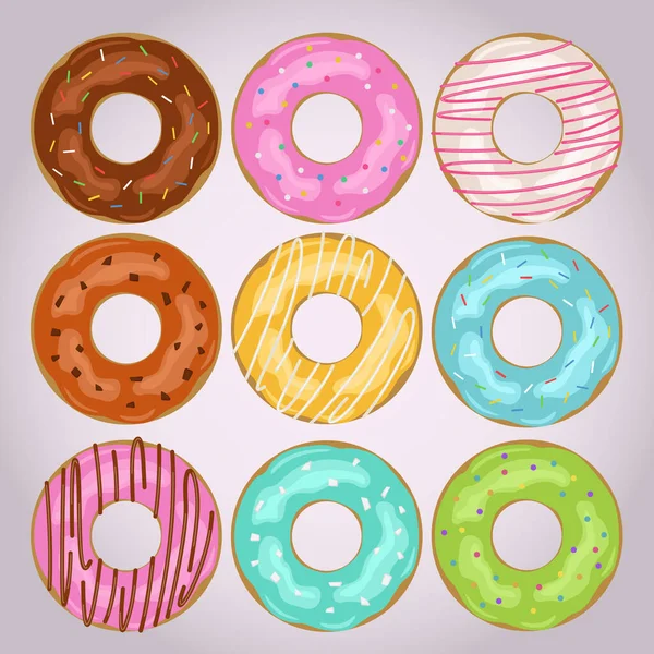 Şekerli ve çikolatalı leziz donutlar..