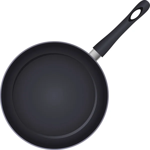 Illustration Empty Frying Pan Kitchen Utensils — Stock Vector