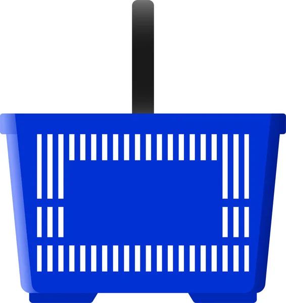 Illustration Panier Plastique Bleu Pour Les Produits — Image vectorielle