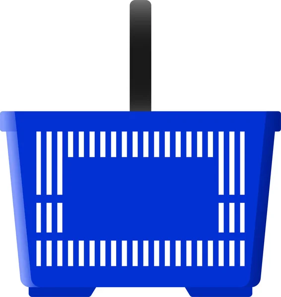 Illustration Plastic Basket Blue Products — Stock Vector